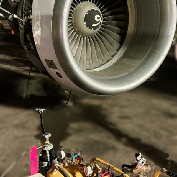 Engine Wash prior BSI with Juniper Washing Rig